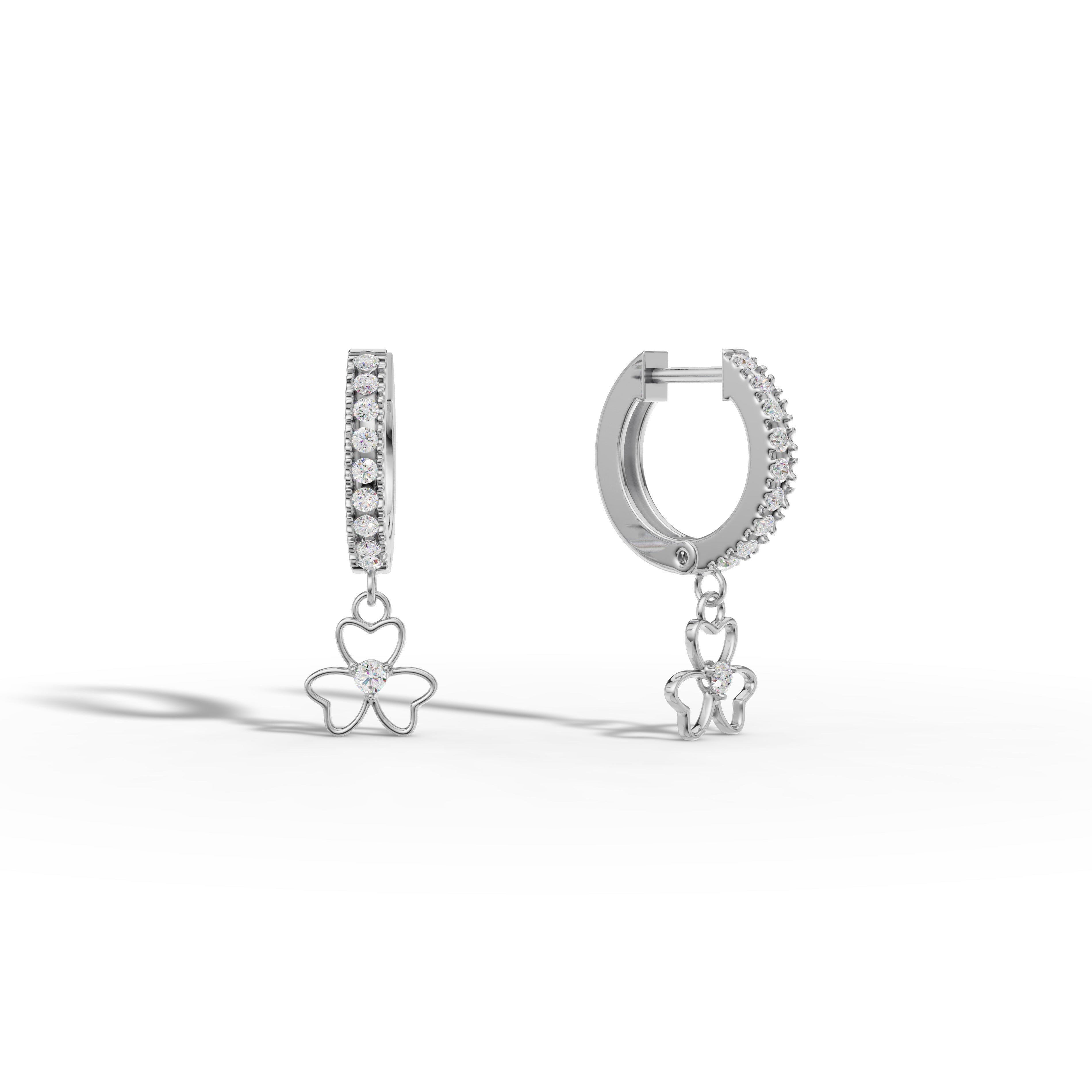 Luxury Diamond Flower Design Earrings – A Symbol of Floral Elegance, Love, and Timeless Beauty - 92Five