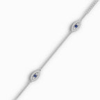 Minimalist Multiple Evil Eye Anklet - 92Five
