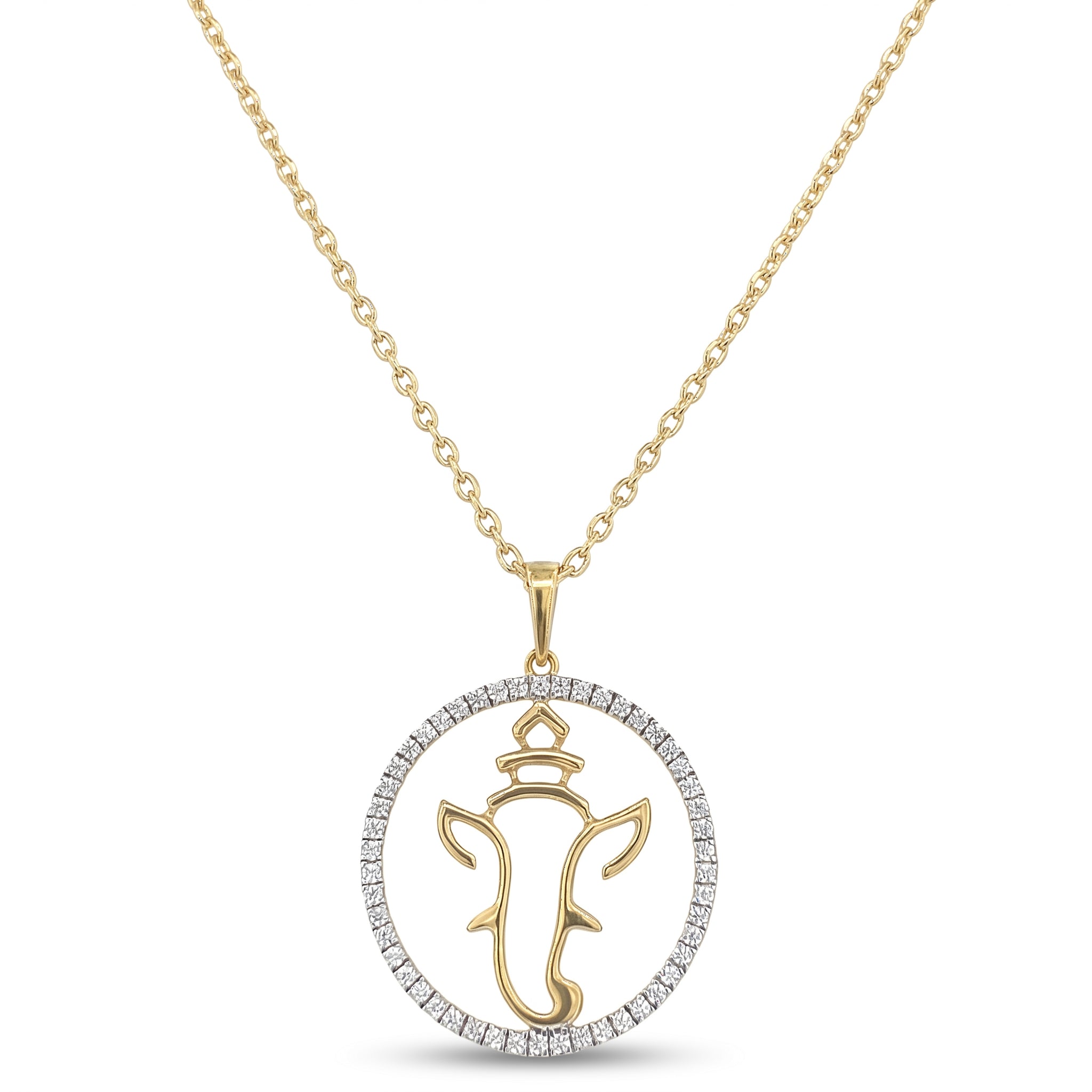 18KT Gold Ganesha Aura Pendant