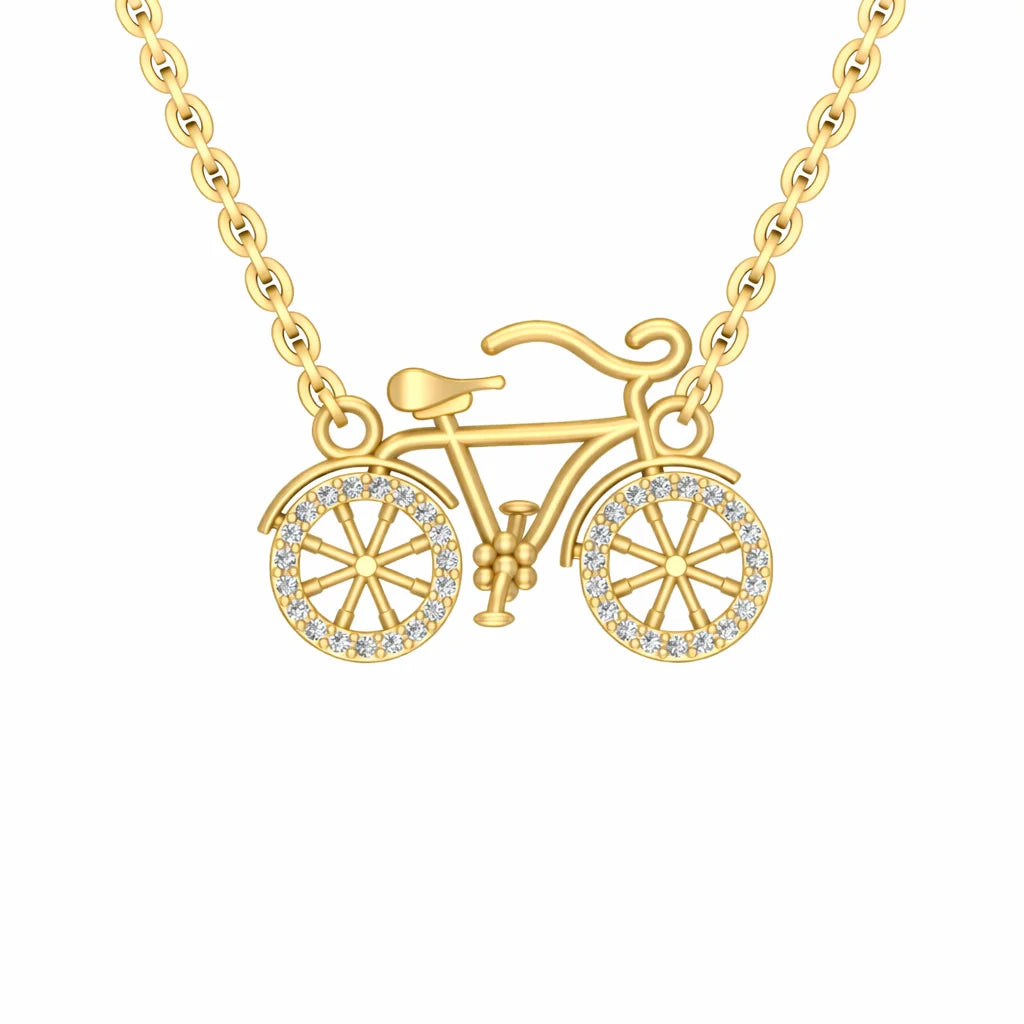 Vintage Bicycle 18KT Gold Plated Pendant
