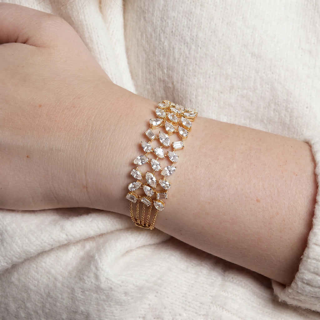 Gold Marquis Lattice Bracelet