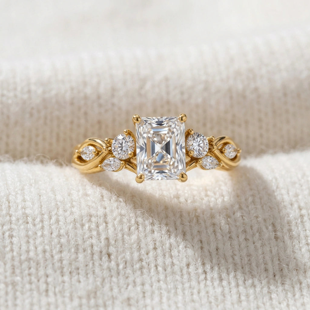 Majestic Emerald 18KT Gold Plated Ring