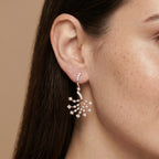 Rose Gold Fan Drop Earrings