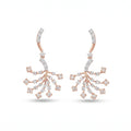 Rose Gold Fan Drop Earrings