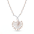Rose Gold Radiant Fan Necklace