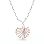 Rose Gold Radiant Fan Necklace