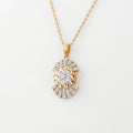 Gold Sunburst Cluster Pendant