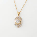 Gold Sunburst Cluster Pendant