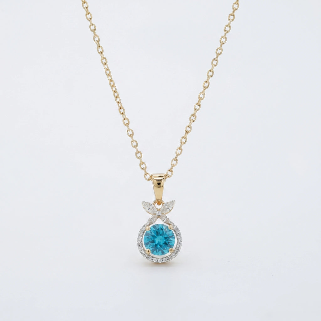 Gold Azure Bloom Pendant