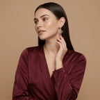 Rose Gold Fan Drop Earrings