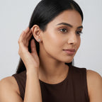 Gold Clover Halo Stud Earrings