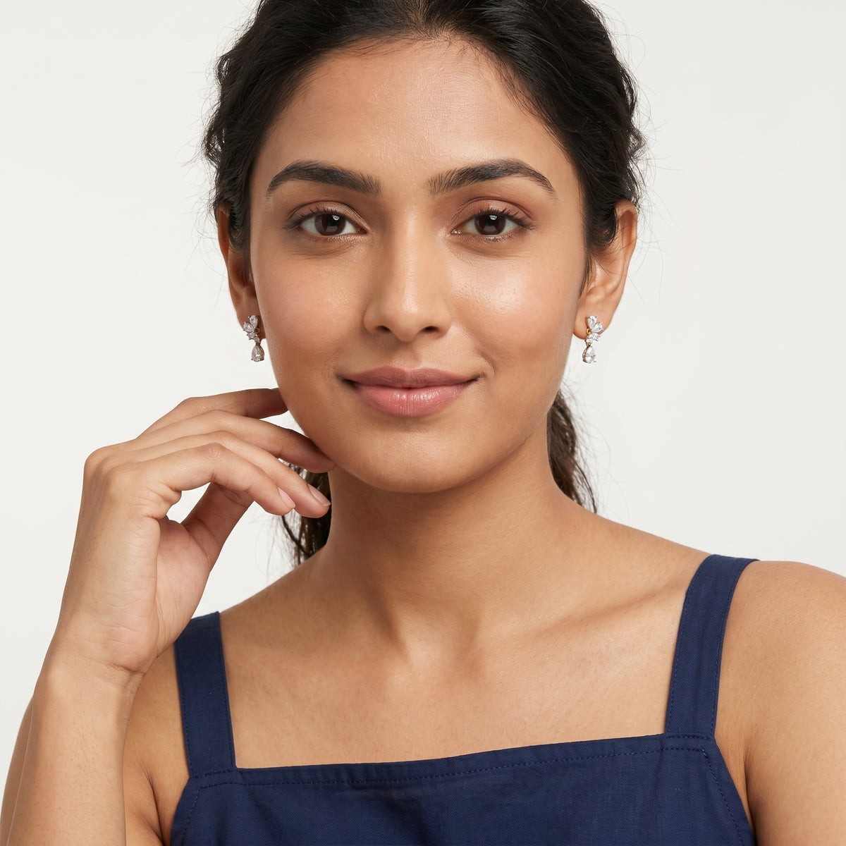 Celestial Blossom Drop Earrings 18KT Gold Plated