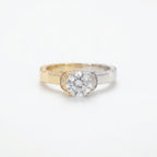 Two Tone Embrace Solitaire Ring