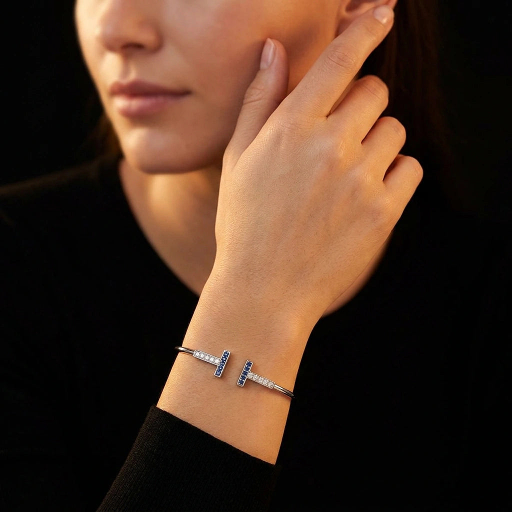 Twisting T Toi et Moi Diamond Bracelet