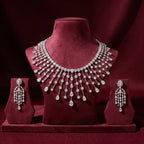 Silver Radiant Cascade Jewelry Set