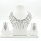Silver Radiant Cascade Jewelry Set