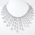Silver Cascade Fringe Necklace
