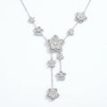 Silver Blossom Cascade Necklace