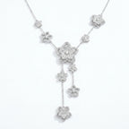 Silver Blossom Cascade Necklace