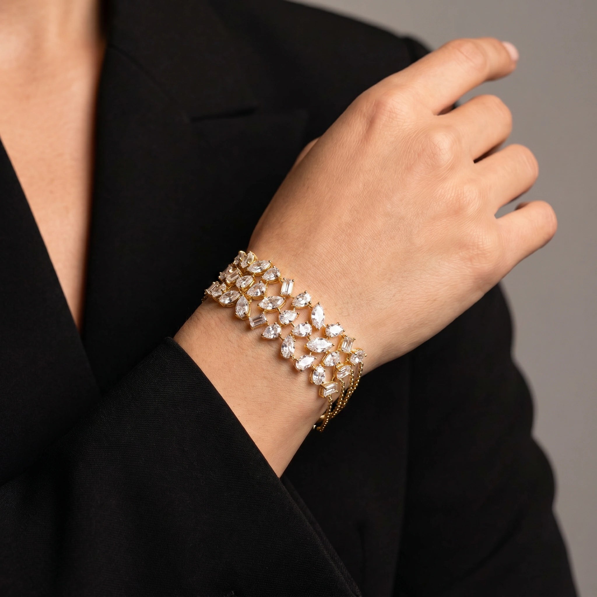 Gold Marquis Lattice Bracelet
