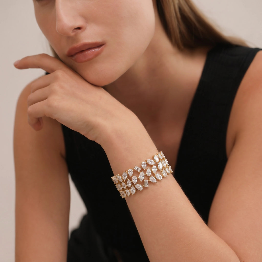 Gold Marquis Lattice Bracelet