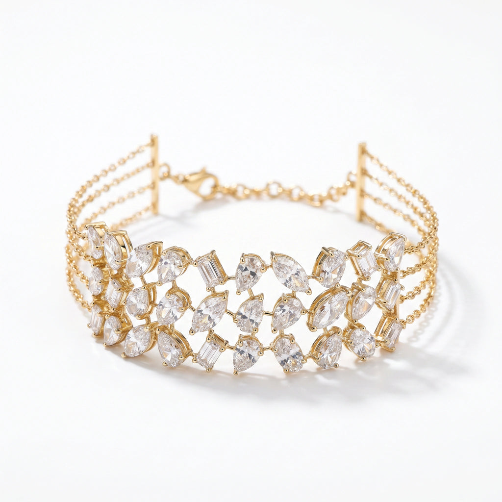 Gold Marquis Lattice Bracelet