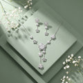 Silver Floral Cascade Set