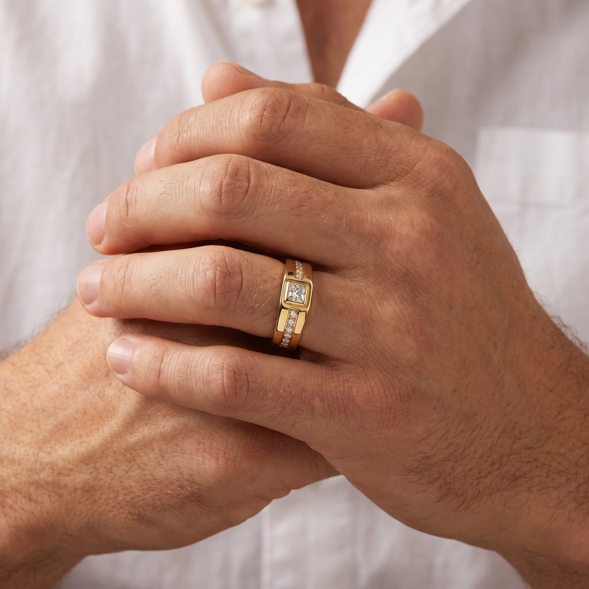 Regal Square Signet 18KT Gold Plated Ring