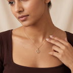 18KT Gold Modern Orbit Pendant