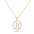 18KT Gold Modern Orbit Pendant