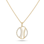 18KT Gold Modern Orbit Pendant