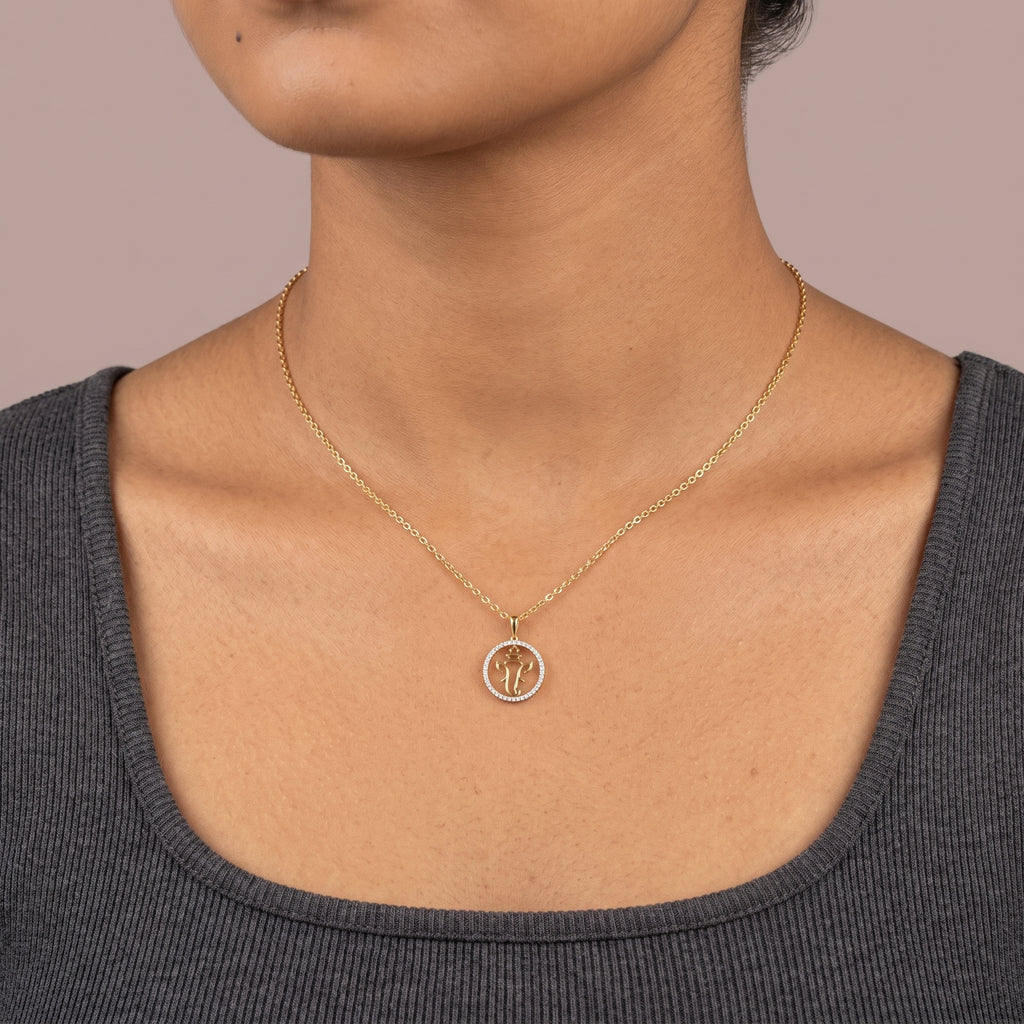 18KT Gold Ganesha Aura Pendant
