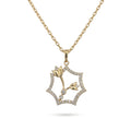 Bloom Halo Floral Pendant in 18KT Gold Plated