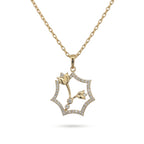 Bloom Halo Floral Pendant in 18KT Gold Plated