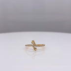 18KT Gold Twist Sparkle Ring