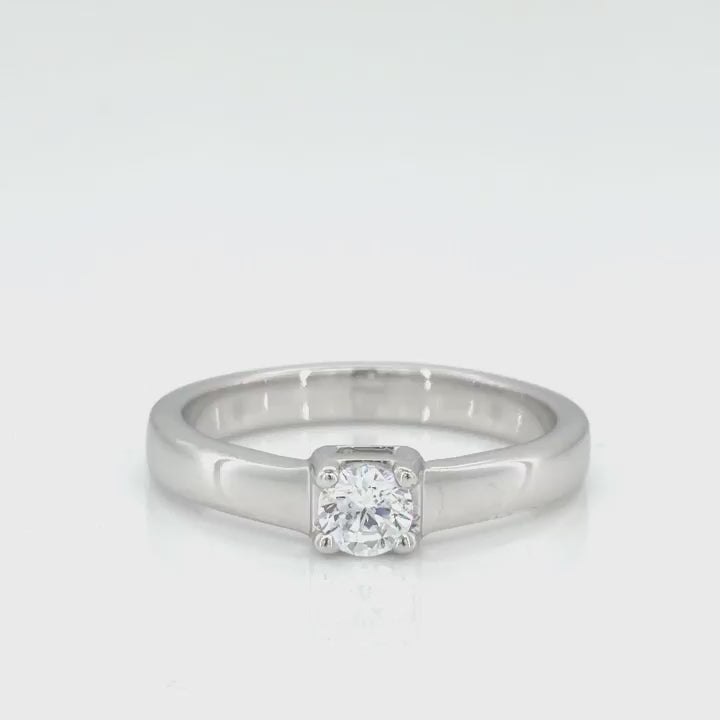 Silver Eternal Spark Solitaire Ring