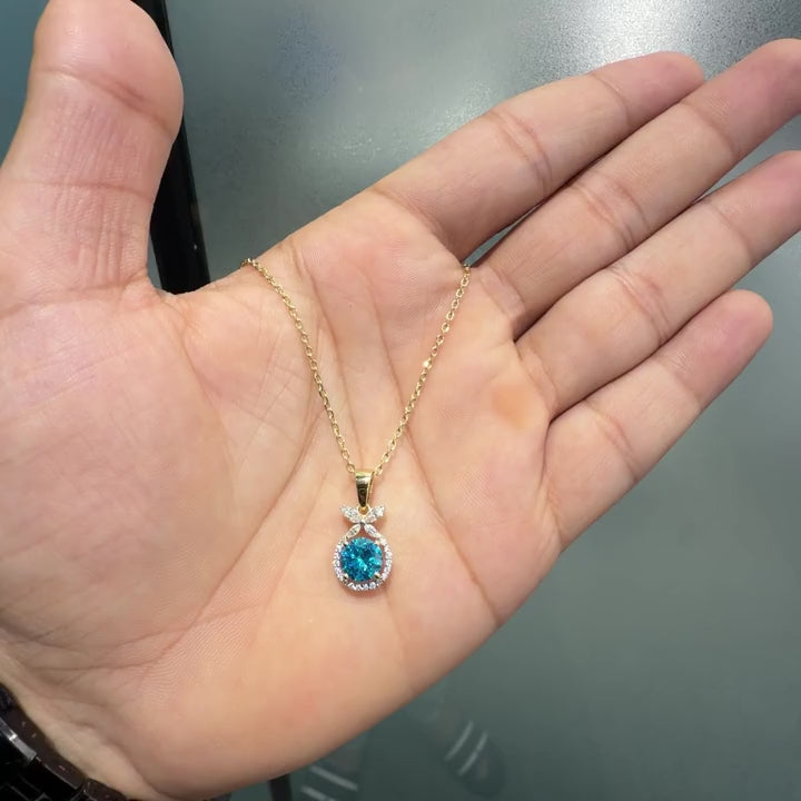 Gold Azure Bloom Pendant