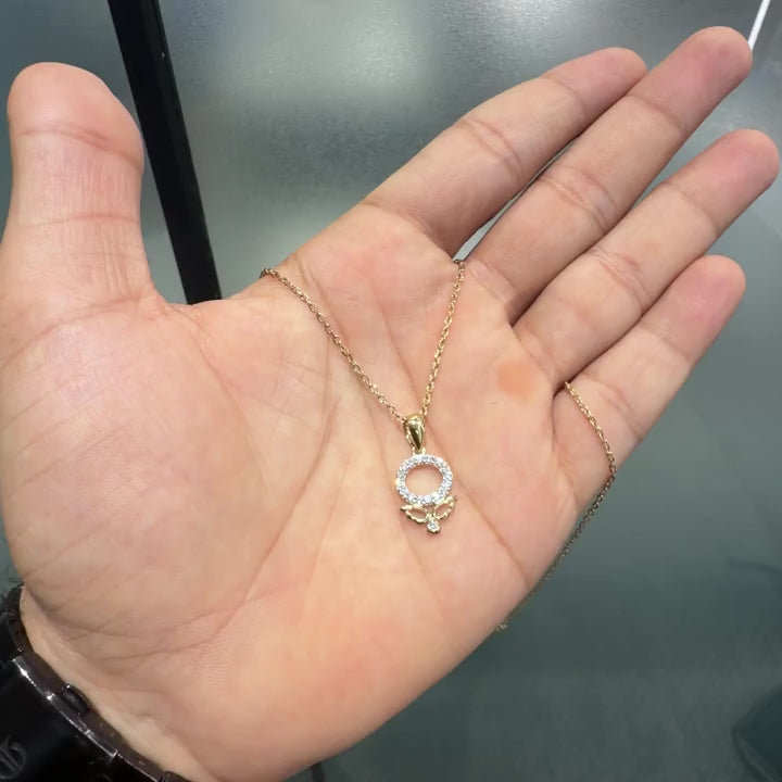 Gold Aura Circle Pendant