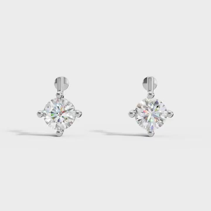 Minimal Hoop Stud Earrings