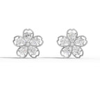 Floral Diamond-Cut Earrings