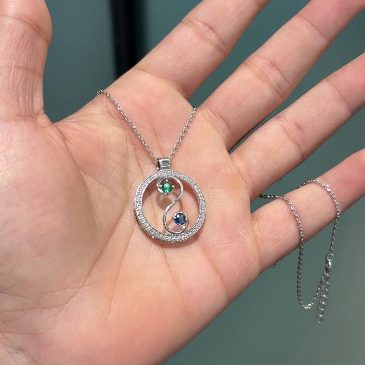 Silver Harmony Orbit CZ Pendant