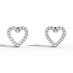 Diamond Heart Earrings