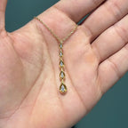 Gold Heart Cascade Pendant Necklace