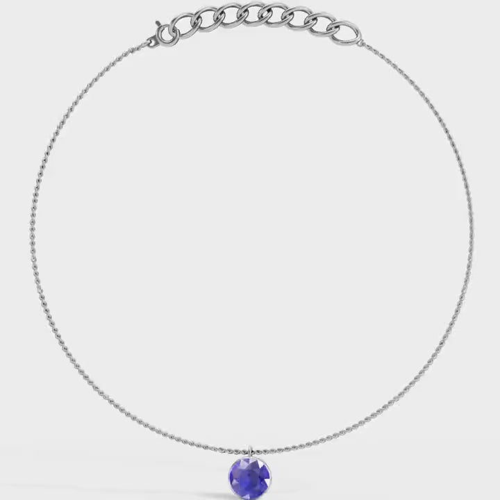 Blue Diamond Anklet