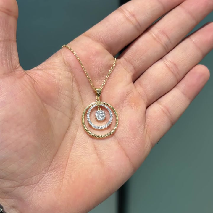 Celestial Halo 18KT Gold Plated Pendant