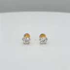 18KT Gold Classic Solitaire Studs