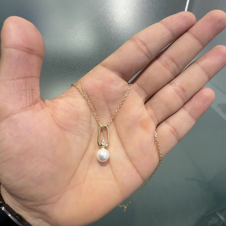 Gold Pearl Locket Pendant