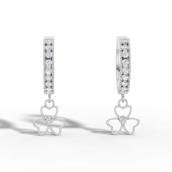 Luxury Diamond Flower Design Earrings – A Symbol of Floral Elegance, Love, and Timeless Beauty